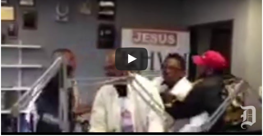Fight at gospel station