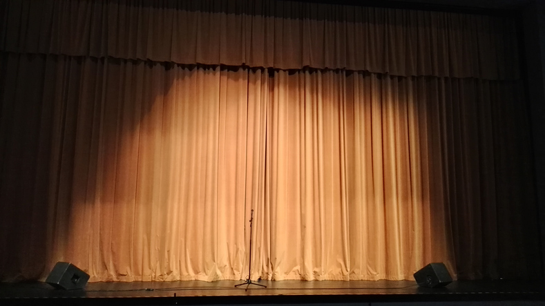 Illuminated Orange Curtain