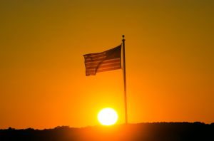 Old Glory at Sunset