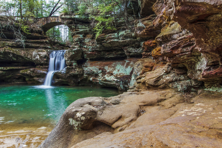 Upper Falls, Old Man's Cave, Hocking Hills State Park, Ohio in Winter